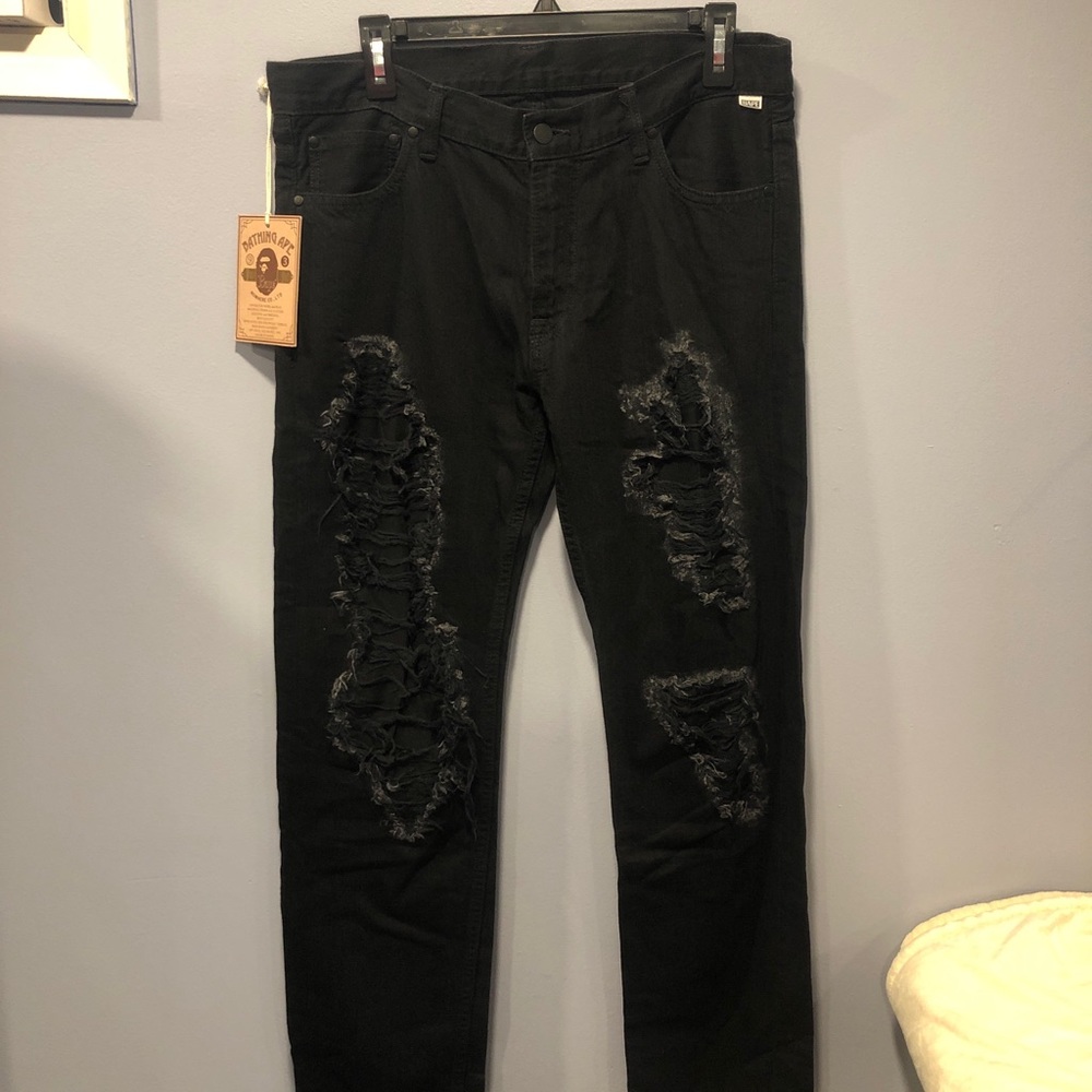 BAPE crash slim stretch denim